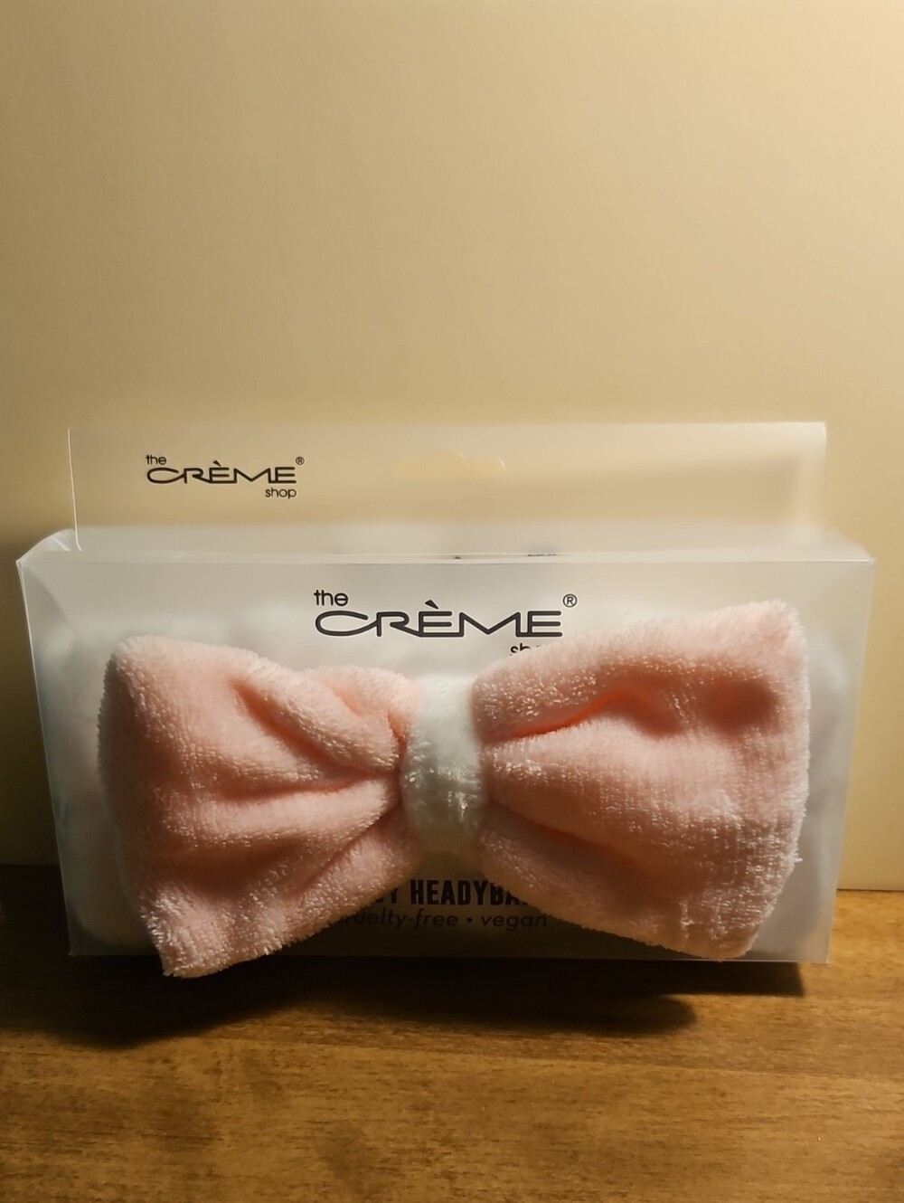The Crème Shop Pink Plush Spa Headband